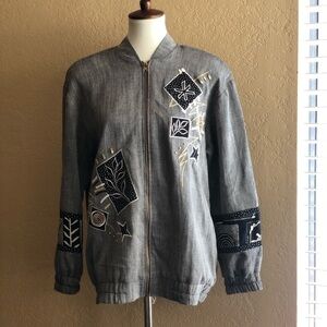 City Girl Womens Black Tweed Vintage Jacket